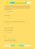 Dental Radiology Questions & 100&percnt; Correct  Answers- Latest Test &vert; Graded A&plus; &vert; Passed