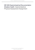 NR 509 Gastrointestinal Documentation Shadow health. Gastrointestinal Physical Assessment Assignment