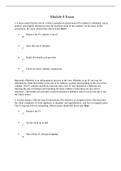 Nicholls State University NURSING 428  Module 8 Exam Questions and Answers
