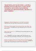 TRADITIONS AND ENCOUNTERS&colon; A GLOBAL  PERSPECTIVE ON THE PAST LATEST EXAM  WITH REAL QUESTIONS AND VERIFIED  ANSWERS &vert;&vert; GUARANTEED PASS &vert; GRADED A&plus;&vert;  BEST VERSION