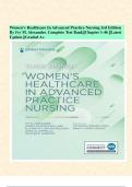 Women&rsquo;s Healthcare In Advanced Practice Nursing 3rd Edition By Ivy M&period; Alexander&period; Complete Test Bank&vert;&vert;Chapter 1-46 &vert;&vert;Latest Update &vert;&vert;Graded A&plus;