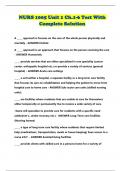 NURS 1005 Unit 1 Ch&period;1-6 Test With Complete Solution