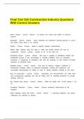 Final Test 510 Construction Industry Questions With Correct Answers&period;