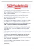 BKAT Med-Surg Questions With Complete Solutions&lpar;Guaranteed Success&rpar;