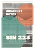 SIN 223 Lecture Notes