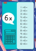 Times Table Practise Sheet X6 ~ Back to School Assessment ~ Maths
