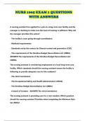 NURS 1005 EXAM 1 QUESTIONS WITH ANSWERS