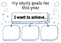 My Study Goals For This Year ~ Worksheet ~ Back To School Resource ~ Free PDF