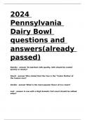2024 Pennsylvania Dairy Bowl questions and answers&lpar;already passed&rpar;