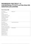 PROGRESSION&colon; FIELD TECH V -VI CONVENTIONAL FT 5 TO FT 6 ACTUAL EXAM 100 QUESTIONS AND ANSWERS