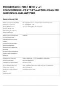 PROGRESSION&colon; FIELD TECH V -VI CONVENTIONAL FT 5 TO FT 6 ACTUAL EXAM 100 QUESTIONS AND ANSWERS