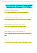 Technology and Society &lpar;Penn Foster&rpar; Questions and Answers 100&percnt; Pass