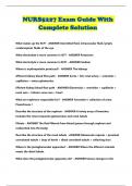 NURS5227 Exam Guide With Complete Solution