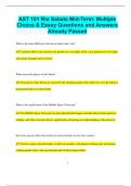 AST 101 Rio Salado Mid-Term&colon; Multiple Choice & Essay Questions and Answers  Already Passed