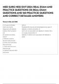 MED SURG HESI EXIT 2024 REAL EXAM AND PRACTICE QUESTIONS &lpar;55 REAL EXAM QUESTIONS AND 160 PRACTICE&rpar; QUESTIONS AND CORRECT DETAILED ANSWERS 