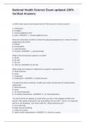 National Health Science Exam updated 100&percnt; Verified Answers