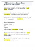  FF2 Pre Incident Survey Exam Questions and Answers 