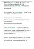 International Law Exam Questions and Answers &lpar;Latest Update 2024&rpar;