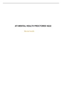 ATI MENTAL HEALTH PROCTORED N222 (Questions and Answers)