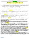 MATH 225N > Week 6 Confidence Intervals Questions and answers &lpar; Latest 2019&sol;20&rpar; - A&plus; Graded