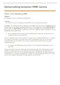 Kennis blok 1&sol;3&sol;4 eerste leerjaar HRM