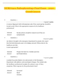 NURS 6501 Pathophysiology Final Exam &lowbar;2020 &vert; NURS6501 Pathophysiology Final Exam &lowbar;Graded A