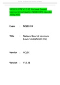 NCLEX-RN V12&period;35 National Council Licensure Examination&lpar;NCLEX-RN&rpar; new doc 2020&sol;2021