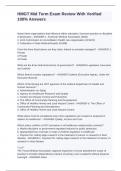 HMGT Mid Term Exam Review With Verified 100&percnt; Answers