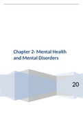 Mental Health and Mental Disorders