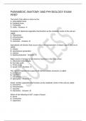 PARAMEDIC ANATOMY AND PHYSIOLOGY EXAM PREP