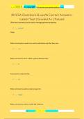 RHCSA Questions & 100&percnt; Correct AnswersLatest Test &vert; Graded A&plus; &vert; Passed