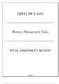 &lpar;WGU QHT1&rpar; BUS 4400 Business Management Tasks - FA Review 20242025&period;