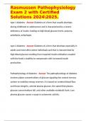 Rasmussen Pathophysiology Exam 2 with Certified Solutions 20242025&period;