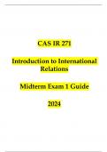 &lpar;BU&rpar; CAS IR 271 - International Relations - Midterm Exam 1 Guide 2024&period;