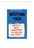 Write a brief paragraph to end an epic story | English Writing Task | Model Answer provided 
