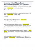 Anatomy - Stott Pilates Exam Preparation Questions And Answers 