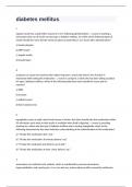 diabetes mellitus review questions and answers