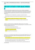 NR 507 STUDY FOR QUIZ WEEK 5 