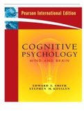 Test Bank for Cognitive Psychology Mind and Brain Edward E. smith Stephen M. Kosslyn 1-Edition complete test bank solution 
