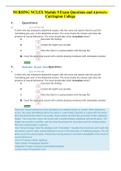 NURSING NCLEX Module 4,8 & 9 Exam Questions and Answers Bundle | Carrington College