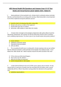 HESI RN MENTAL HEALTH 2021 VERSION 1&vert; VERSION 2 AND VERSION 3 38 PAGES OF QUESTIONS AND ANSWERS FROM TEST with COMPLETE LATEST SOLUTIONS RATED A&plus;