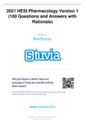 Stuvia-972508-2021-hesi-pharmacology-version-1-100-questions-and-answers-with-rationale.