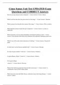 C&oacute;mo Somos Unit Test UPDATED Exam  Questions and CORRECT Answers