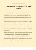 Employee Benefits Overview Exam Study Guide&period;