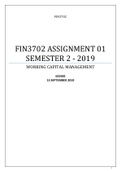 FIN 3702 ASSIGNMENT 1 2021