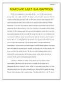 LINGUISTICS&colon; ROMEO AND JULIET FILM ADAPTATION