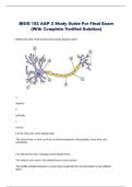 BIOD 152 A&P 2 Study Guide For Final Exam  &lpar;With Complete Verified Solution&rpar; 