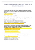 ATI RN COMMUNITY HEALTH &vert; NEW  FINAL EXAM STUDY GUIDE