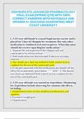 2025&sol;26 NURS 676&comma; ADVANCED PHARMACOLOGY FINAL EXAM &lpar;SPRING QTR&rpar; WITH 100&percnt; CORRECT ANSWERS WITH RATIONALE AND GRADED A&plus; &lpar;SUCCESS GUARANTEE&rpar;&colon;WEST COAST UNIVERSITY