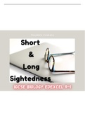 NEW The Eye Short-sightedness / Long-sightedness | IGCSE Biology 9-1 Edexcel - Brief  Revision Notes